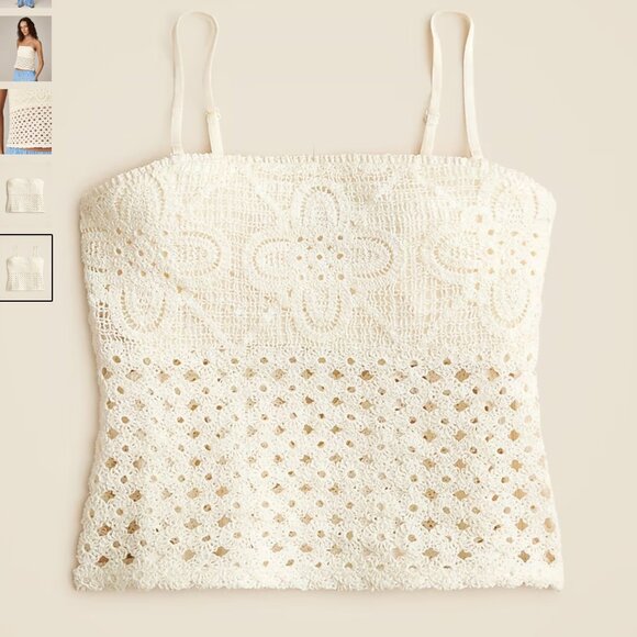 J. Crew Crochet bandeau tank top Size Large - Picture 4 of 10